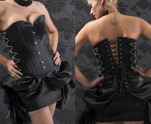 CONJUNTO CORSELET FANTASIA - BURLESQUE MOULIN ROUGE - FST005